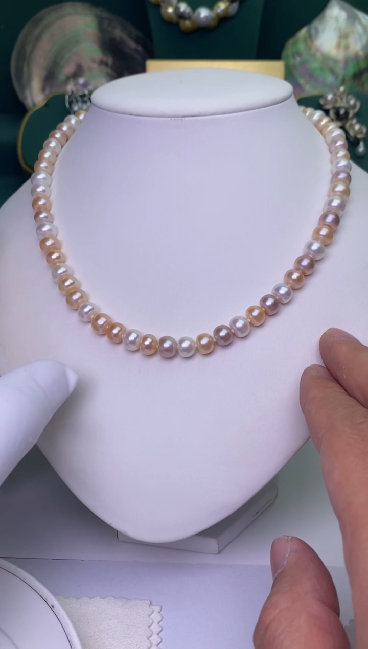 【闪购商品】淡水珍珠颈饰未镶嵌8-9