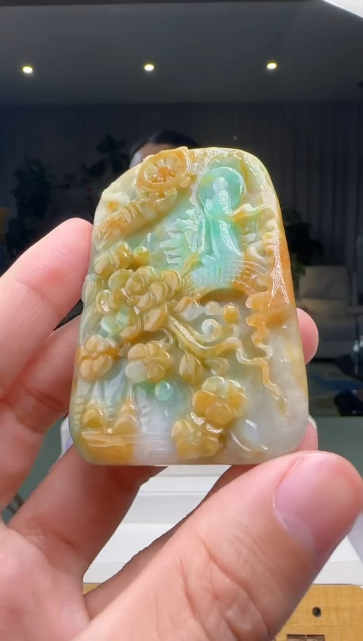 【闪购商品】翡翠吊坠(不含链)未镶嵌XM@@960Q3J14794