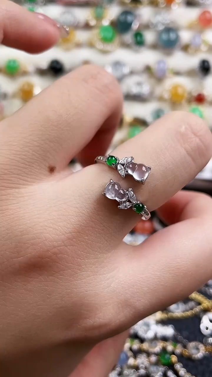 银S925镶嵌戒指翡翠130