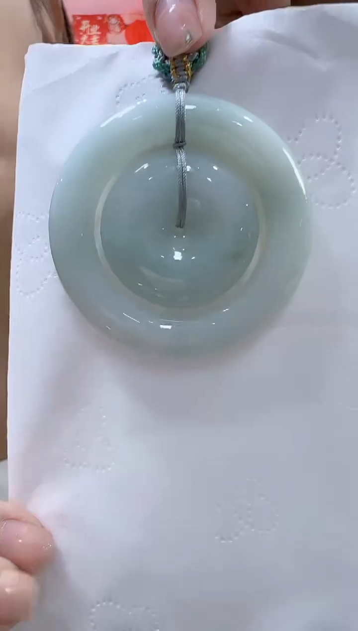 【闪购商品】翡翠颈饰未镶嵌孤品子母扣宽55厚10