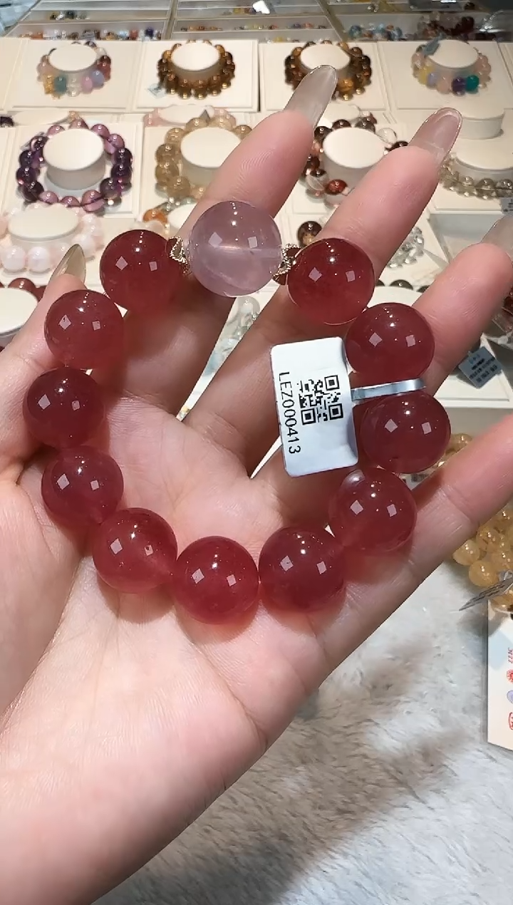 未镶嵌手串石英质玉手串