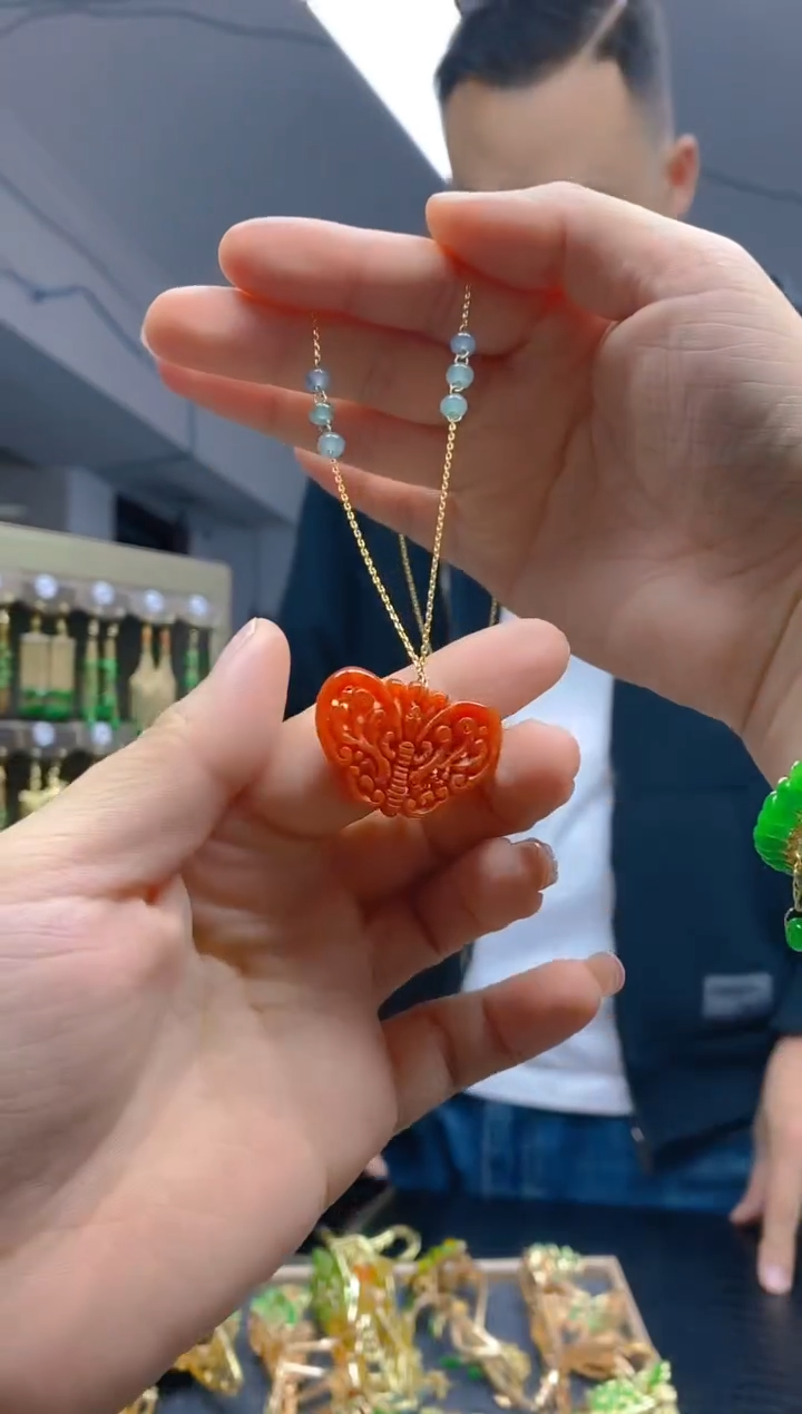 【闪购商品】翡翠耳饰合金0179翡翠锁骨链