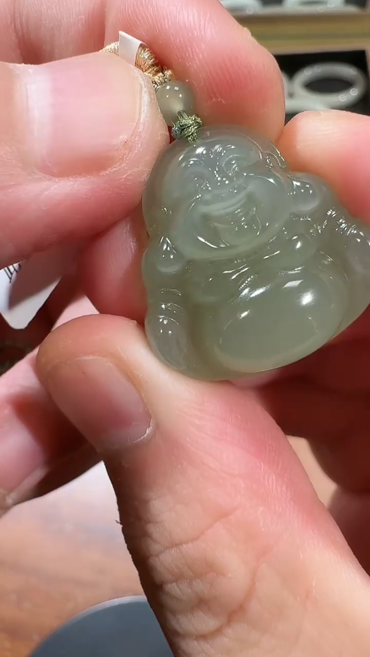 【闪购商品】和田玉吊坠未镶嵌1389和田玉笑佛