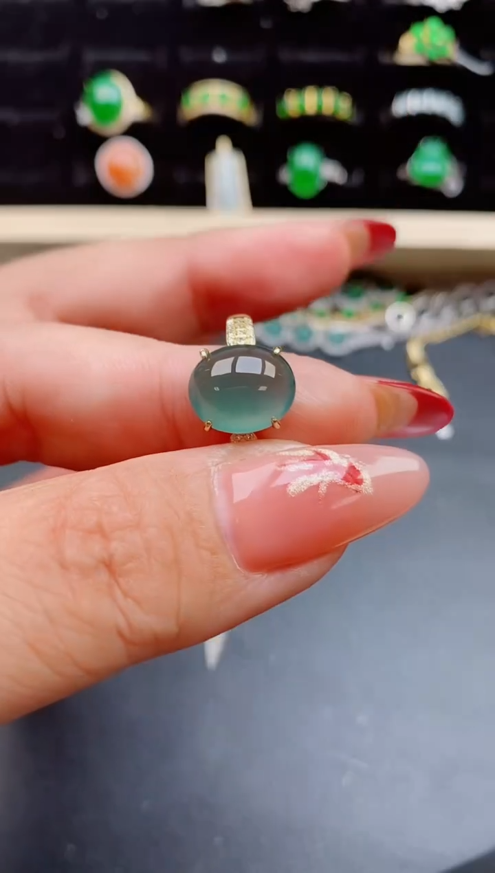 【闪购商品】翡翠戒指银S925镶嵌321321