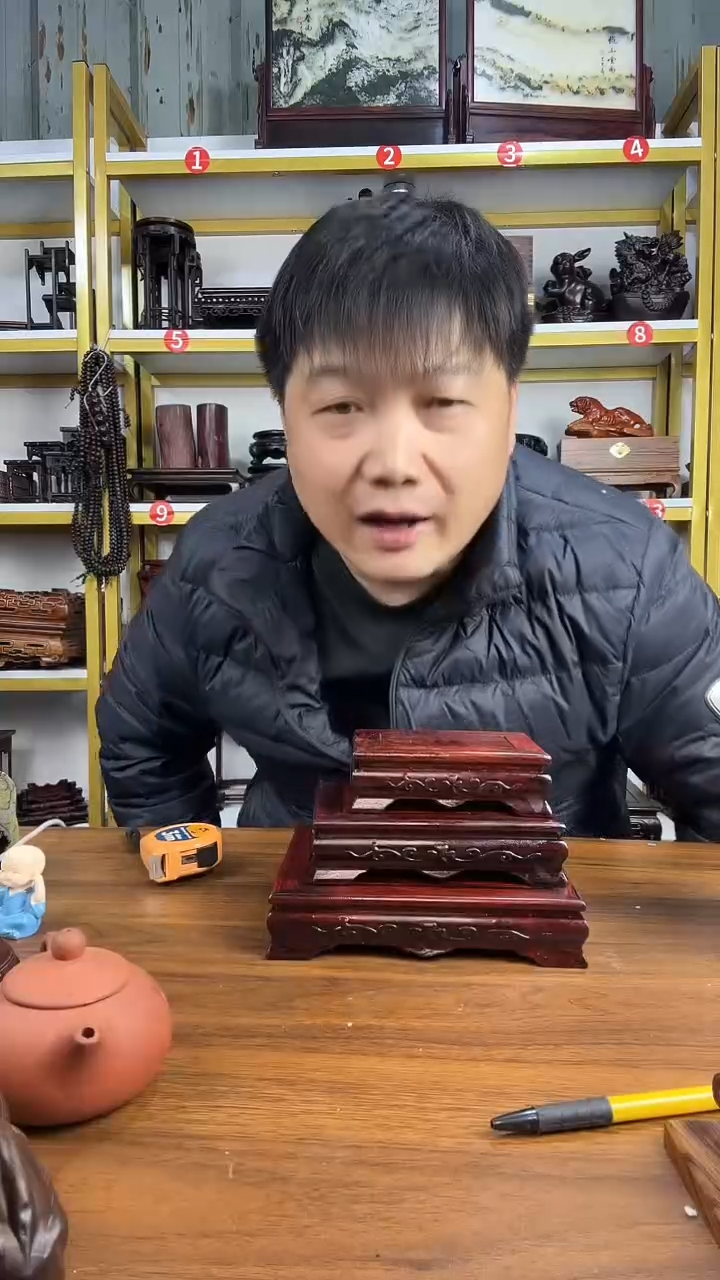 木红酸枝威奥长方底座18*14/15*11/12*8CM//3个