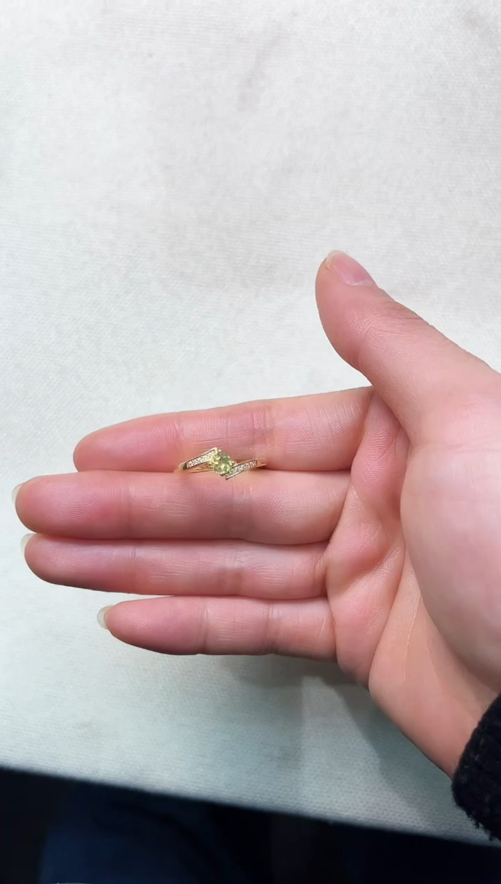 【闪购商品】橄榄石戒指银S925镶嵌成品