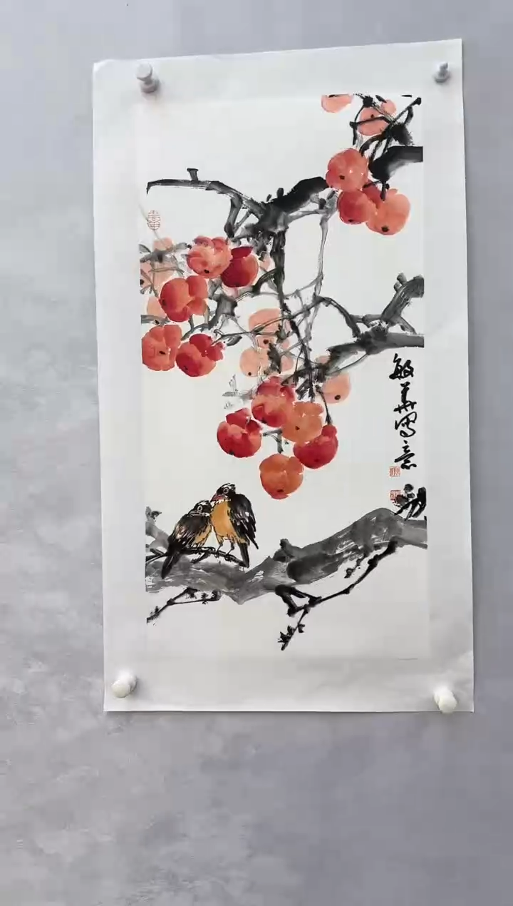 【闪购商品】折扇1花鸟画作品福利福利