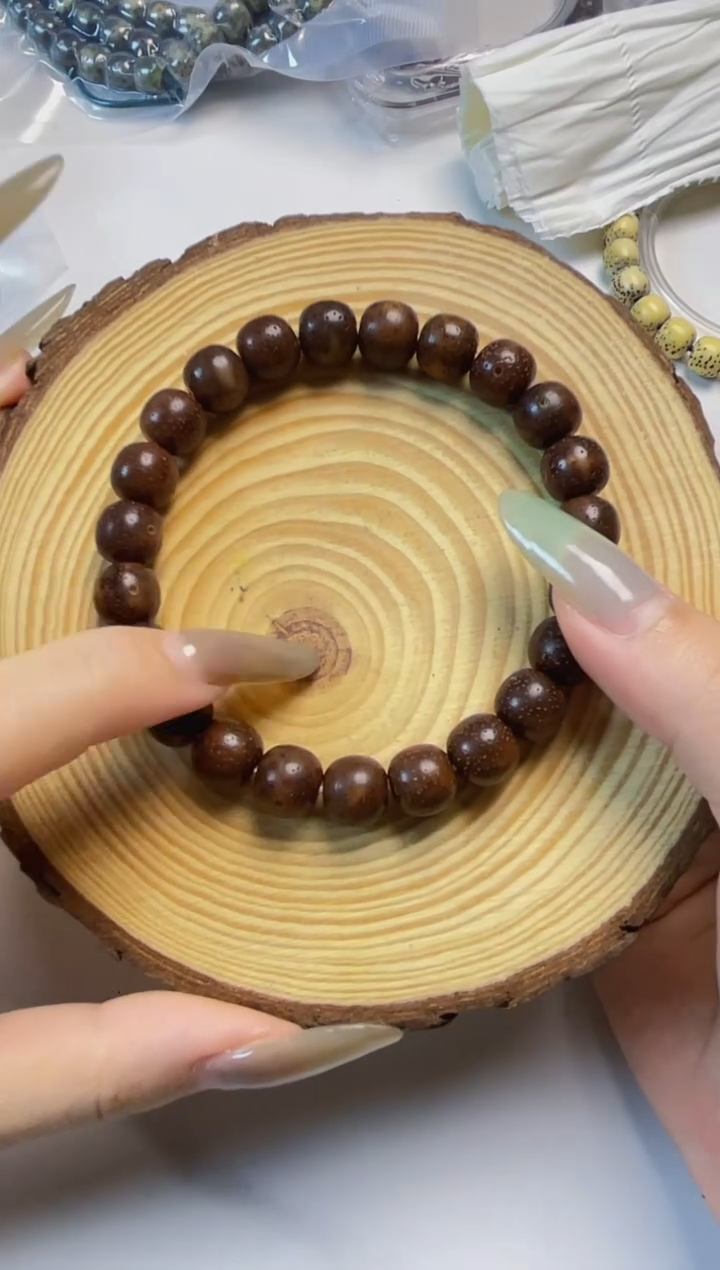 星月菩提手串虎皮单圈