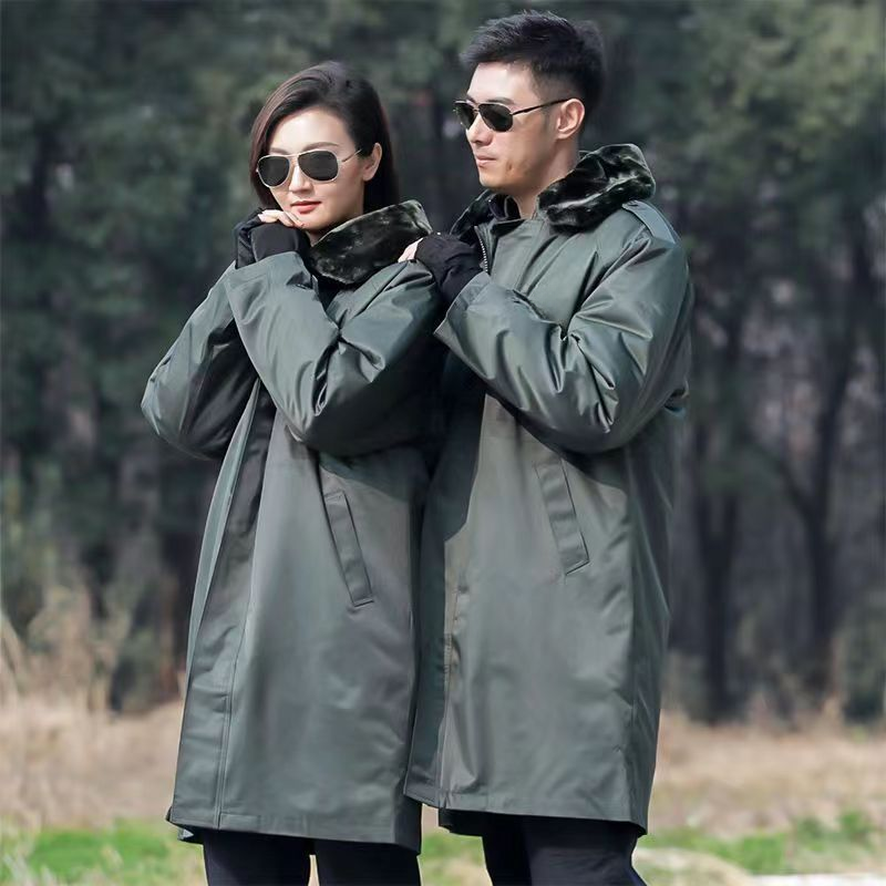 冬季加长加厚棉大衣防寒大衣锻炼大衣户外棉大衣保安大衣防寒服