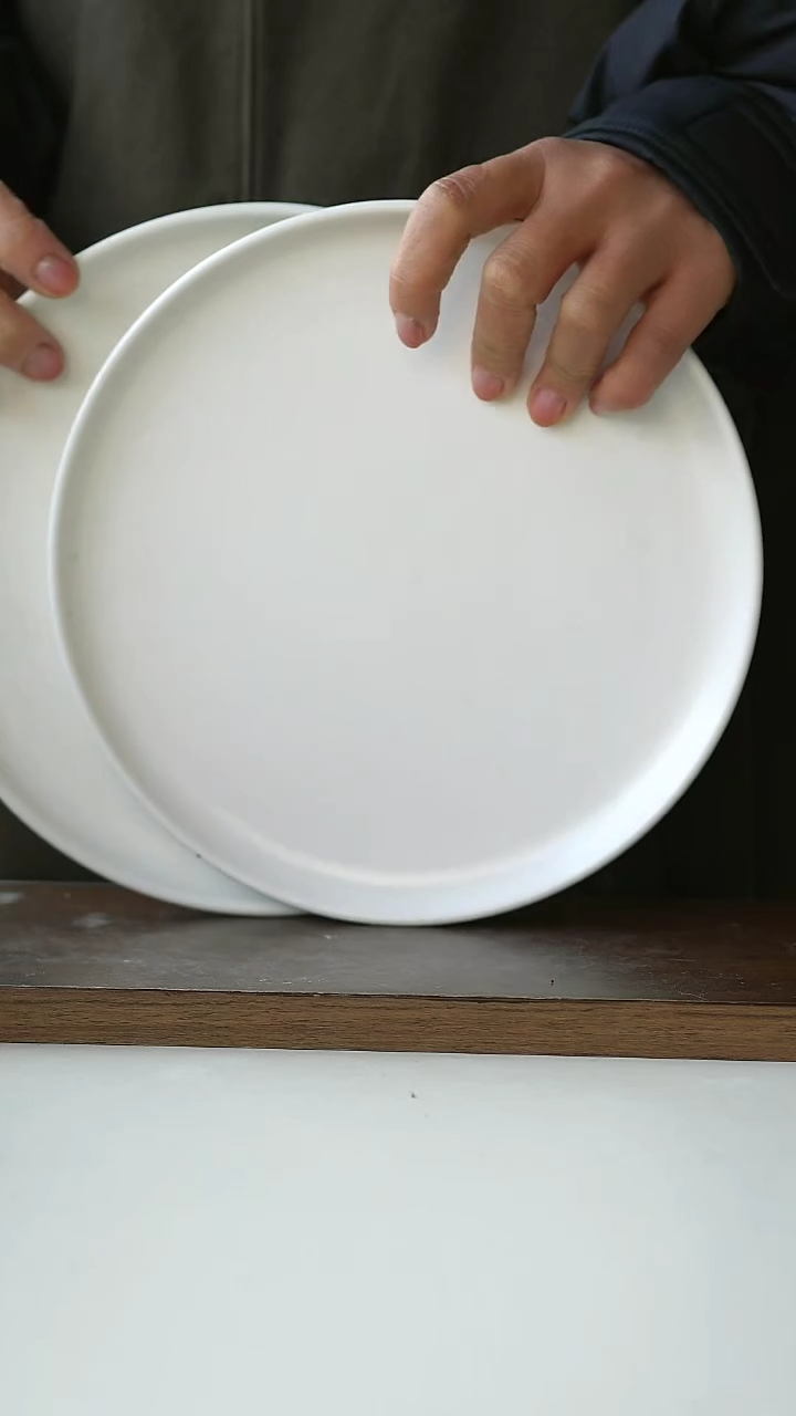 【闪购商品】陶瓷极简早餐盘2只装微瑕@4-2@