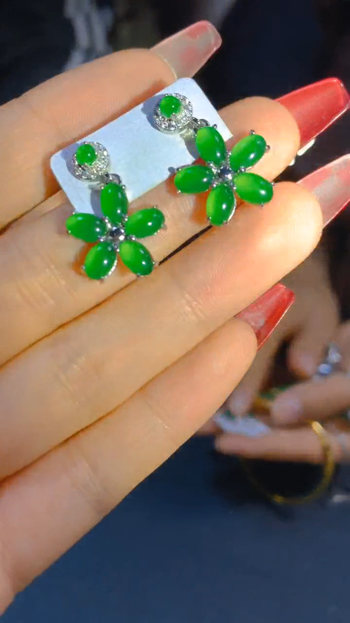 【闪购商品】翡翠耳饰未镶嵌0531704027多样性发一