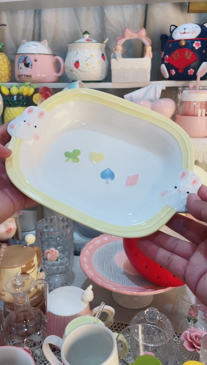 【闪购商品】瓷片兔子长盘 发货快质量好