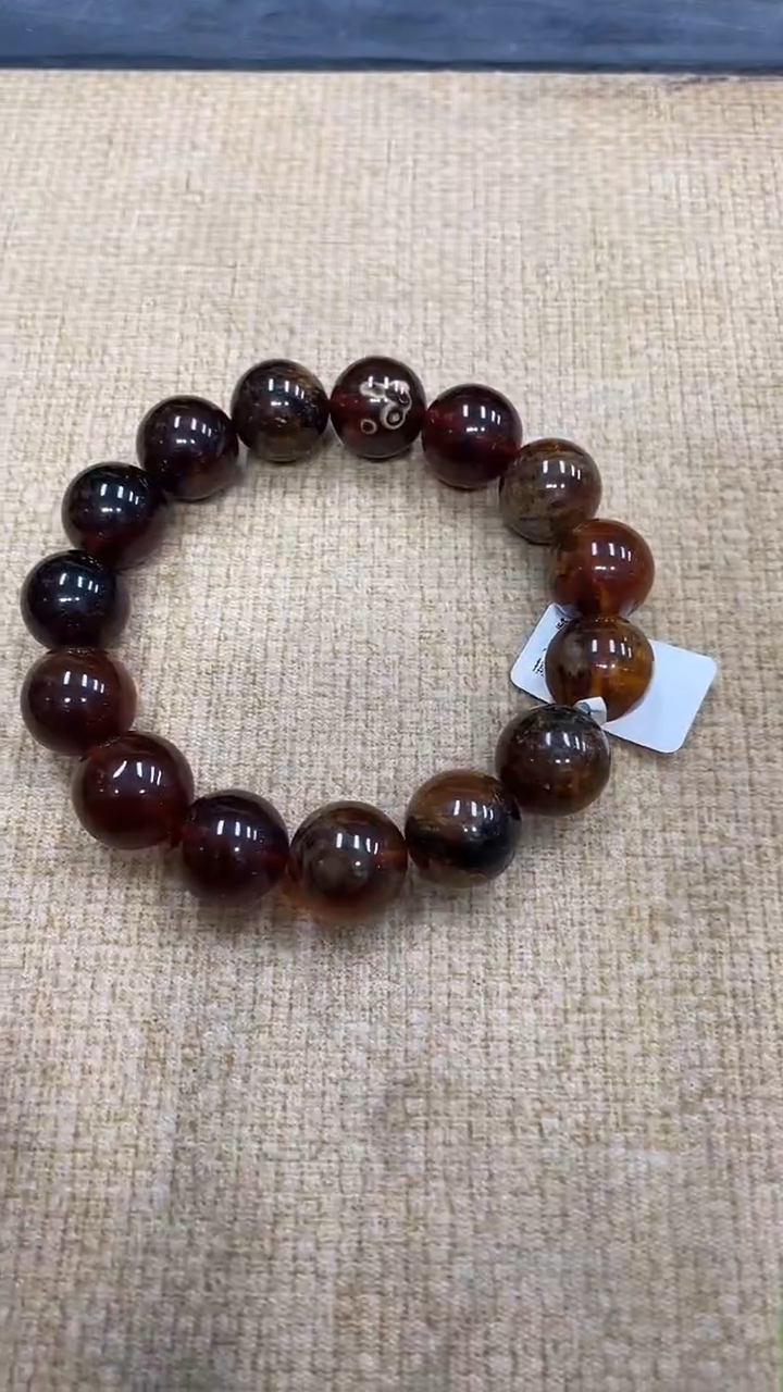 裸石琥珀未镶嵌灵草珀卡14手串假一赔十多样性发其一