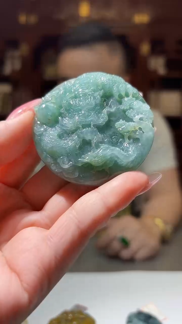 【闪购商品】定制翡翠未镶嵌0217/Y/发其一件/龙