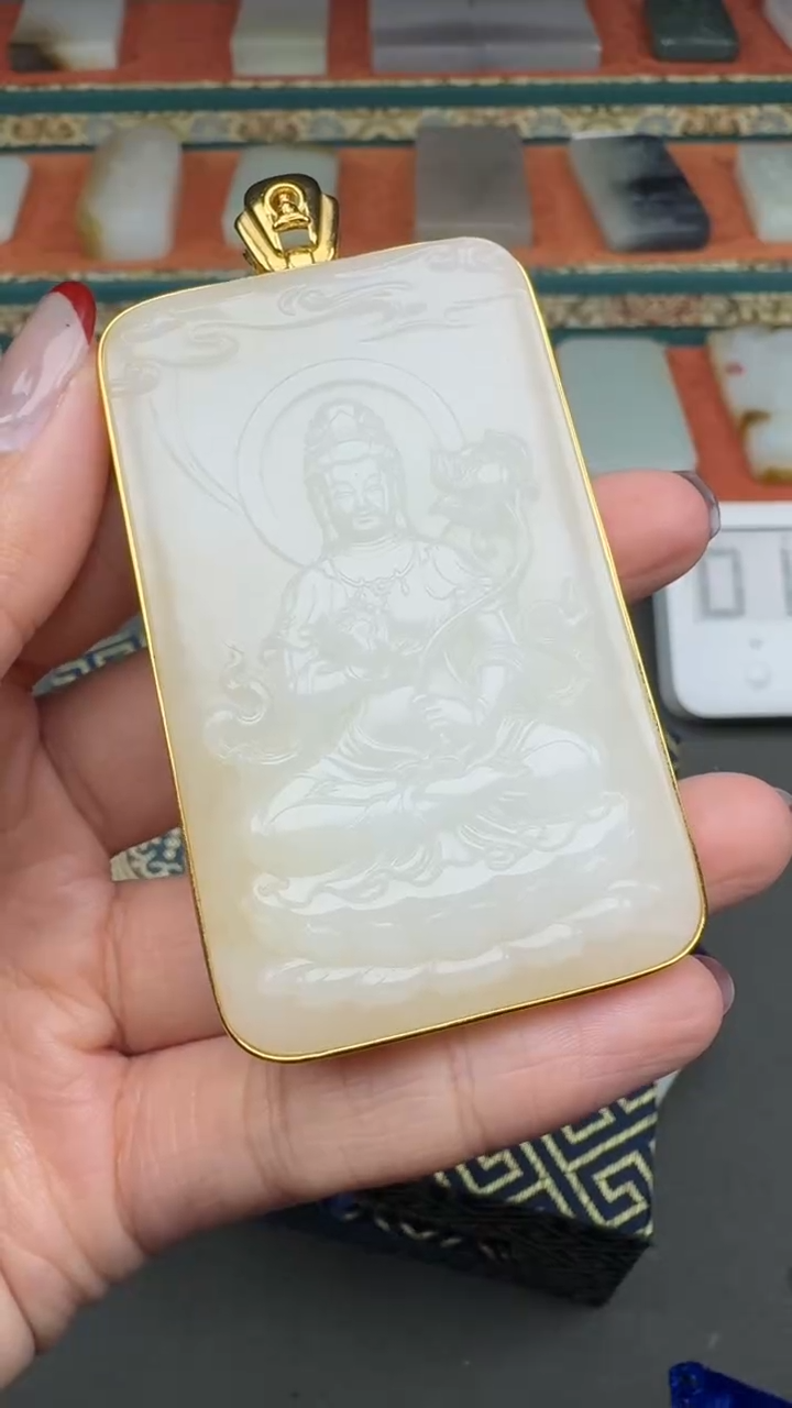 【闪购商品】和田玉颈饰银S925镶嵌婷婷