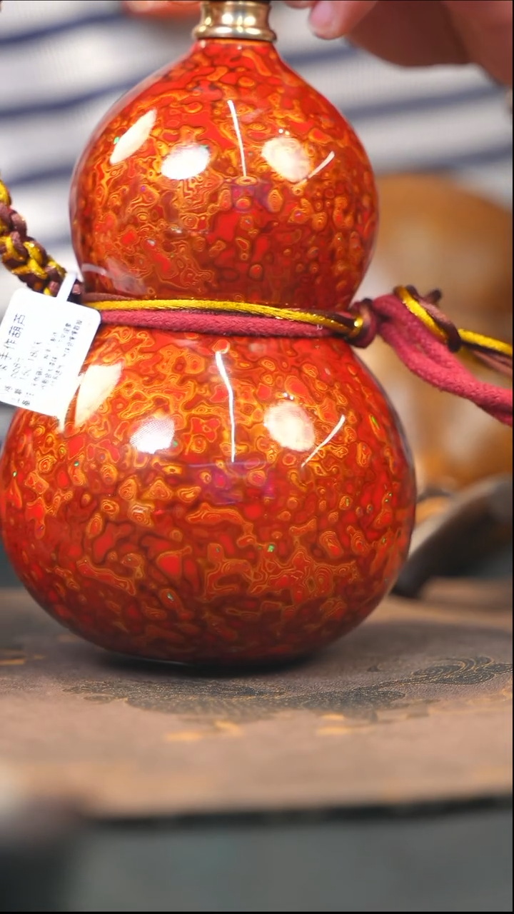 【闪购商品】YJ149大漆酒葫芦不包手串及旋转底座