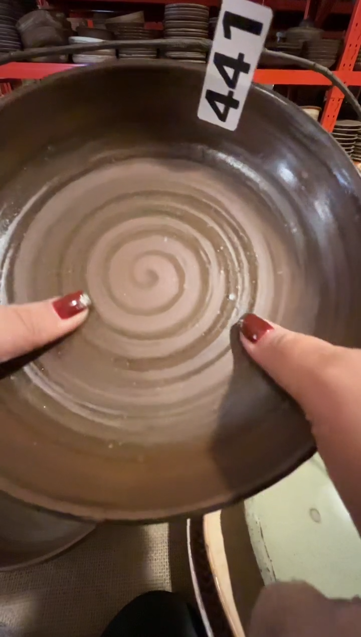 瓷片克***阿441棕色高脚盘