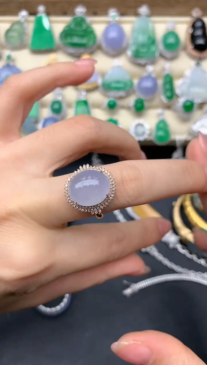 【闪购商品】翡翠戒指18K金镶嵌512-中国好珍宝