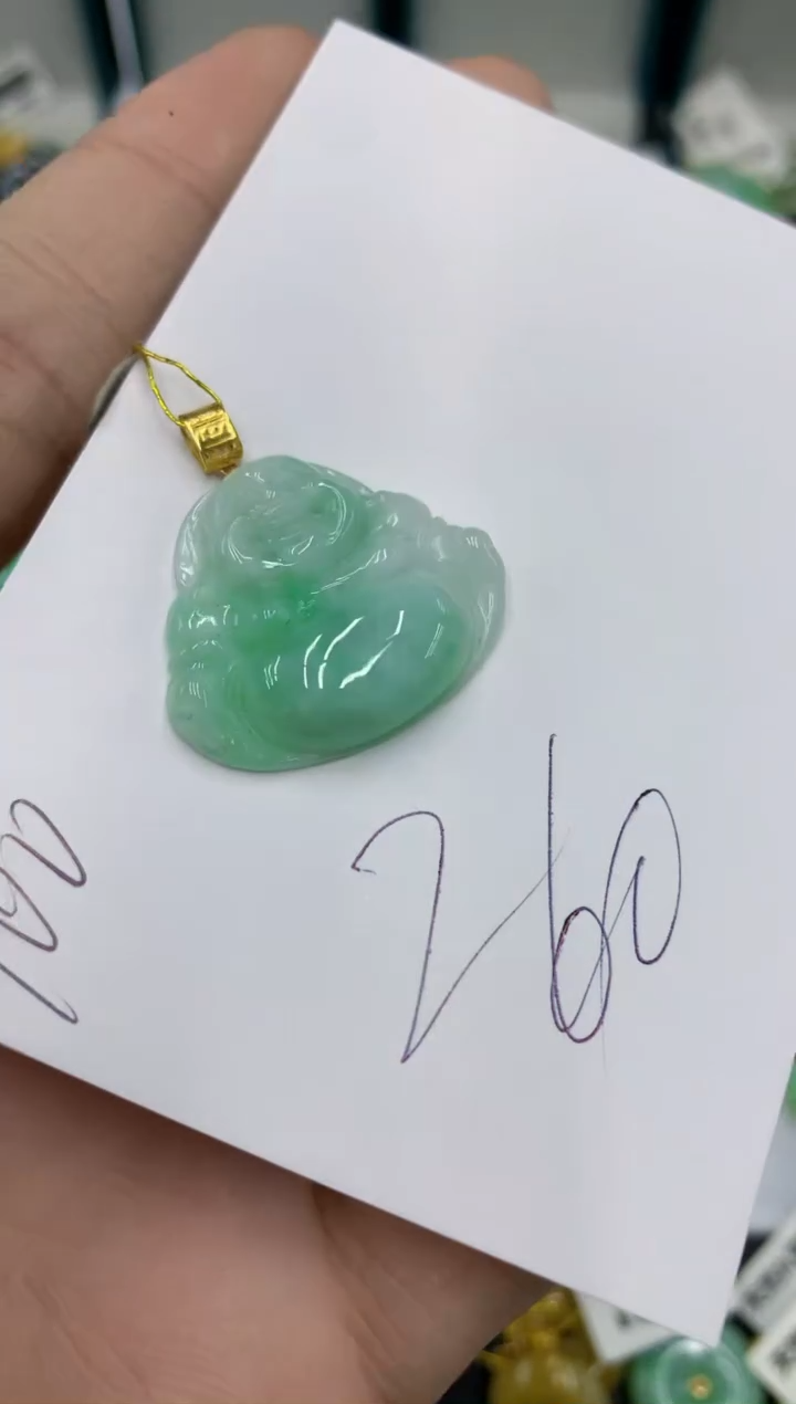 【闪购商品】翡翠颈饰18K金镶嵌号链接111111