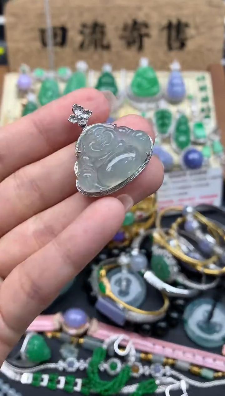 【闪购商品】翡翠颈饰18K金镶嵌470-中国好珍宝