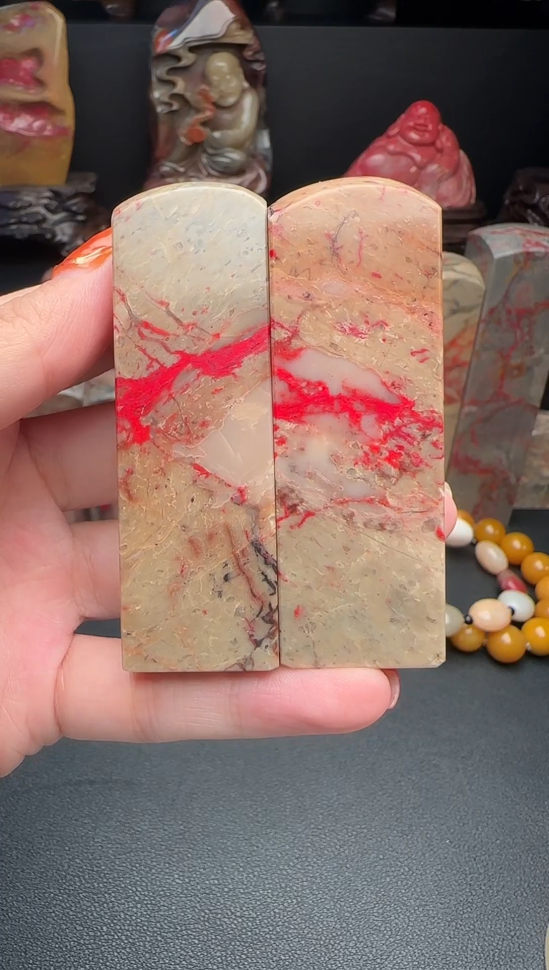 昌化石拙****）昌化鸡血石印章
