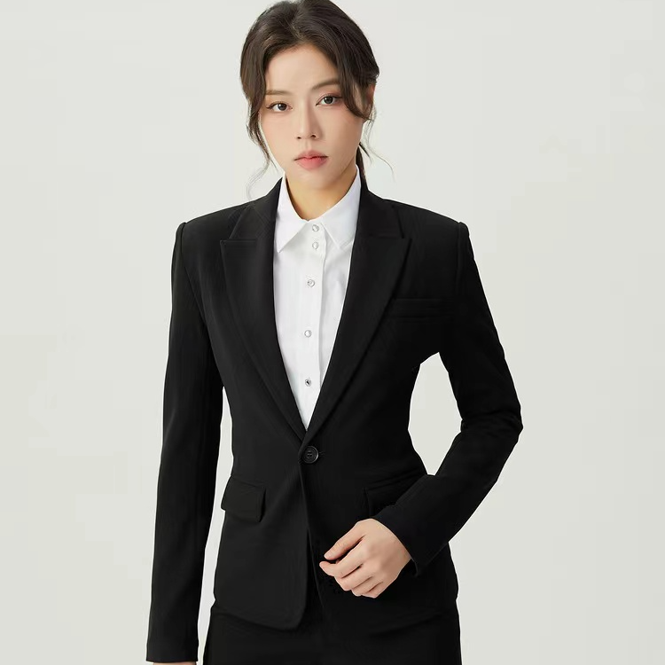【商场同款】一粒扣西装时尚气质百搭高级感收腰通勤外套女1400757