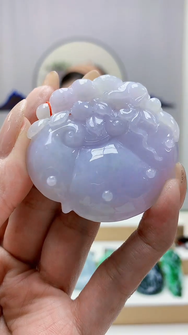 未镶嵌定制翡翠4852MM-毛货挂件71