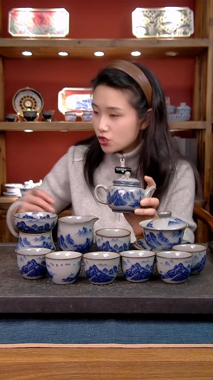 时*简装家用款11件套 老陶泥开片纹陶瓷茶具