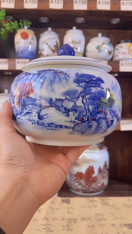 迎君陶瓷纯手工手绘 微瑕