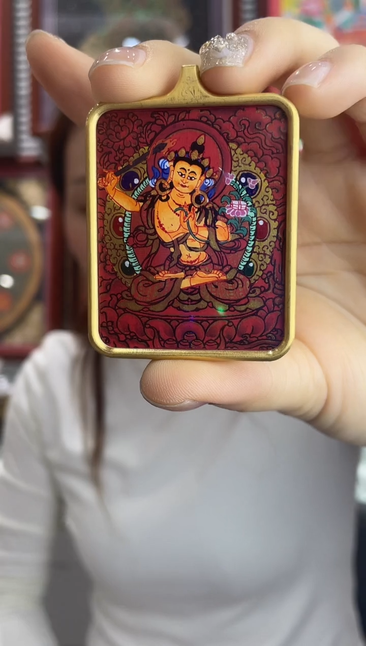 吊坠纯手绘唐卡（非质量问题 不退不换） 文殊