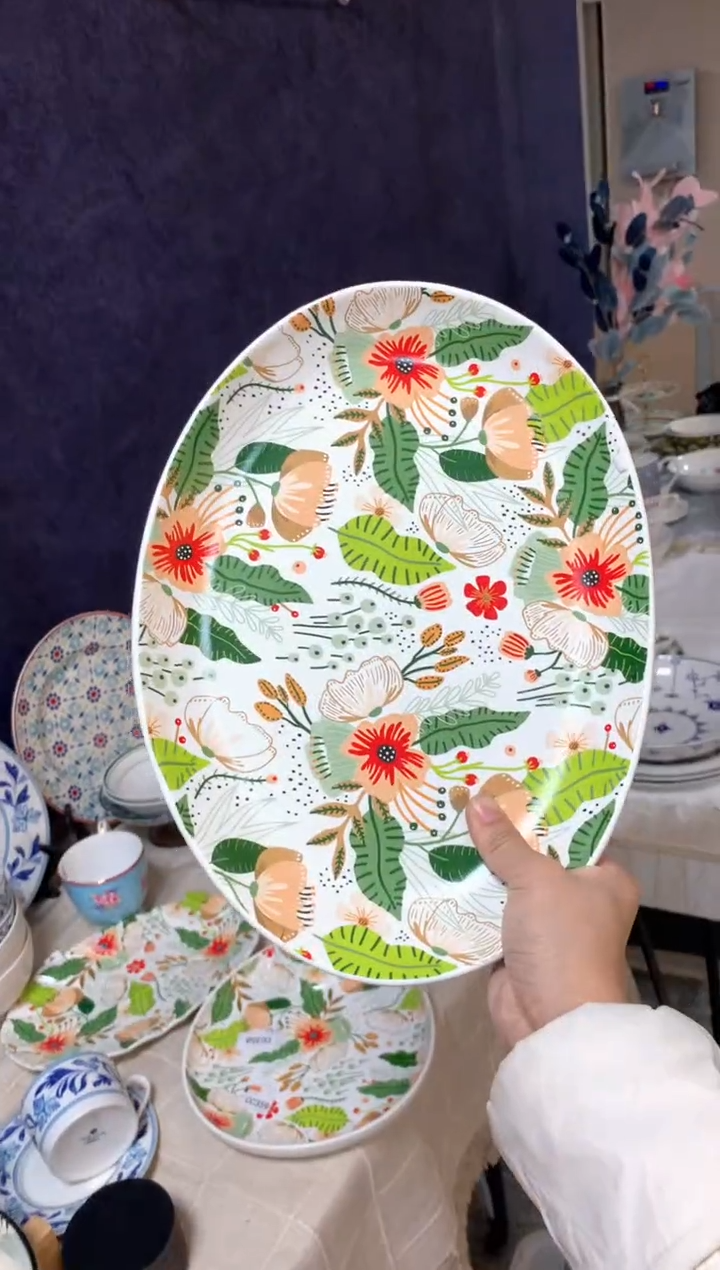 【闪购商品】瓷片陶瓷原单CC023餐具1个鱼盘