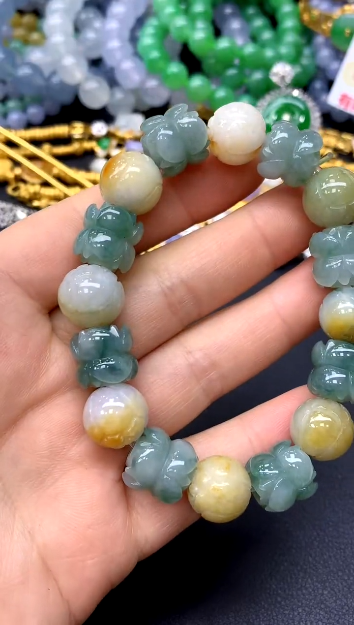 未镶嵌手串翡翠328-中国好珍宝