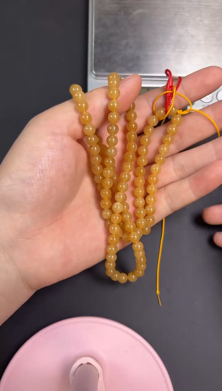 【闪购商品】和田玉项链未镶嵌且末金山微色差卡6长串