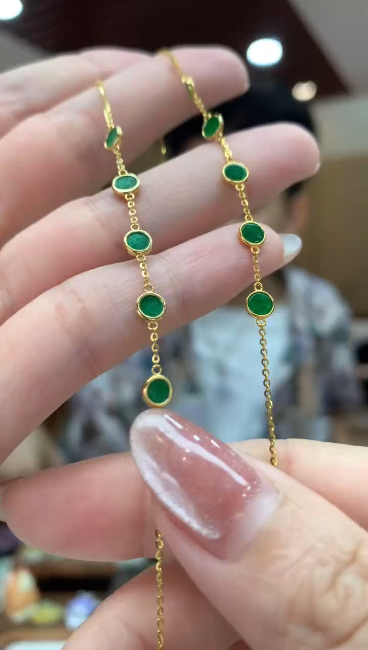 18K金镶嵌手链翡翠手链 多样性发货1件