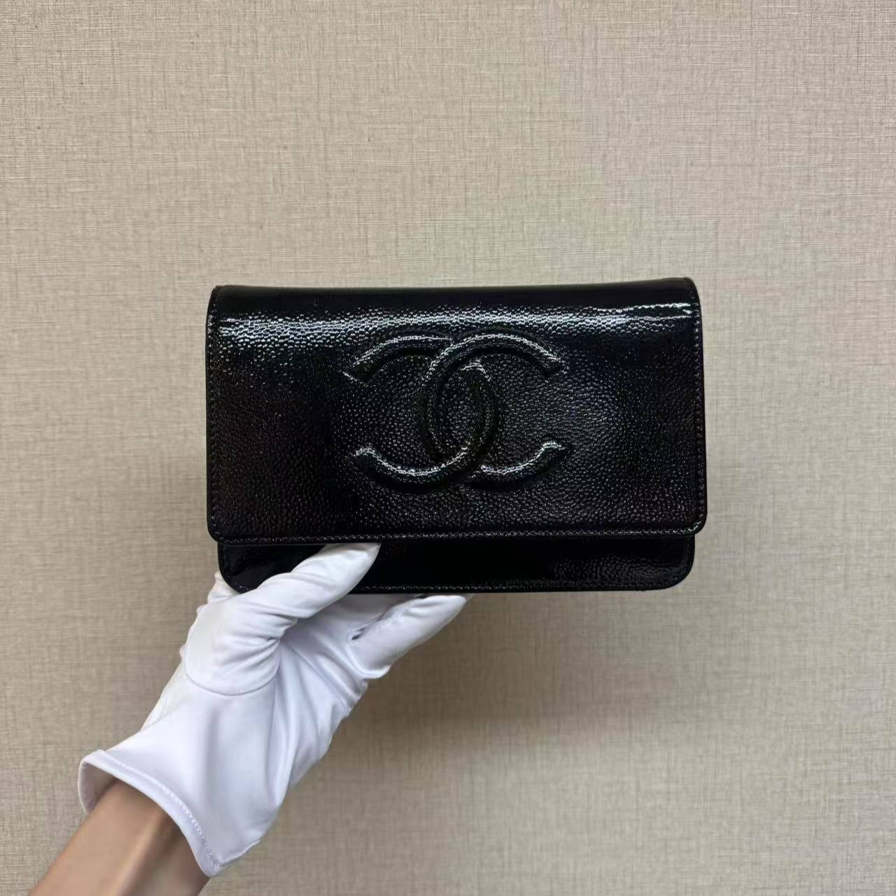 95新 Chanel/香奈儿 黑金双C链条托特包/云海优选/52328