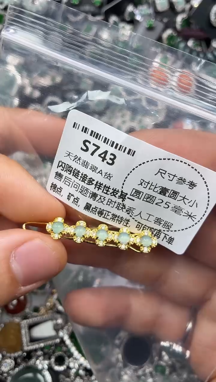 颈饰未镶嵌翡翠S743发夹