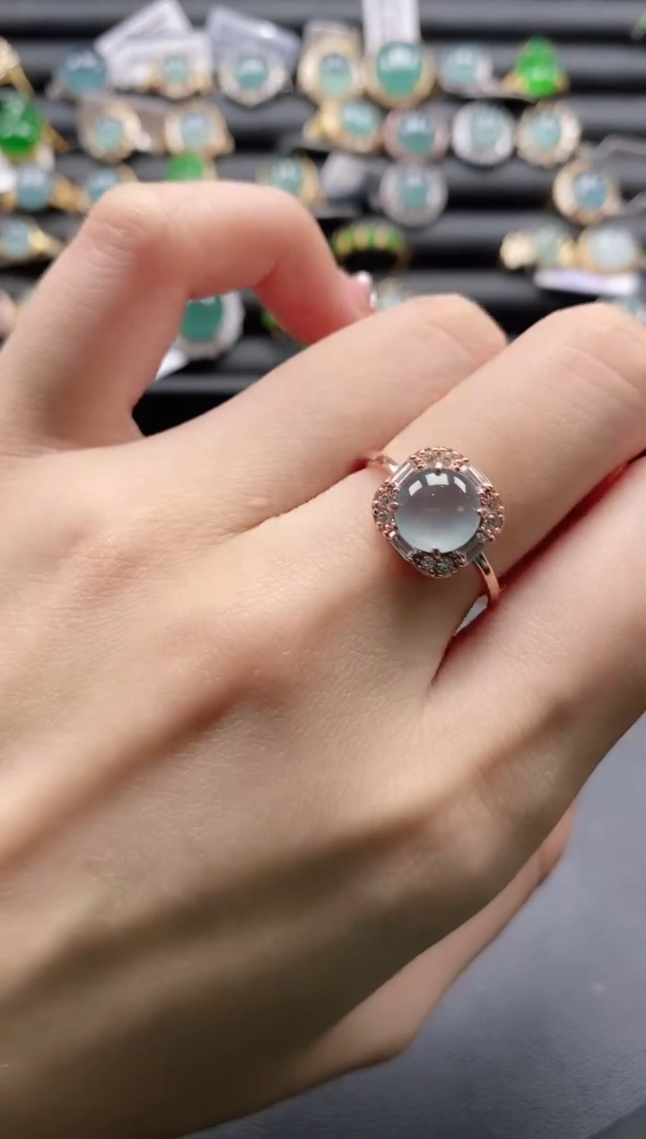 【闪购商品】翡翠戒指银S925镶嵌1111-