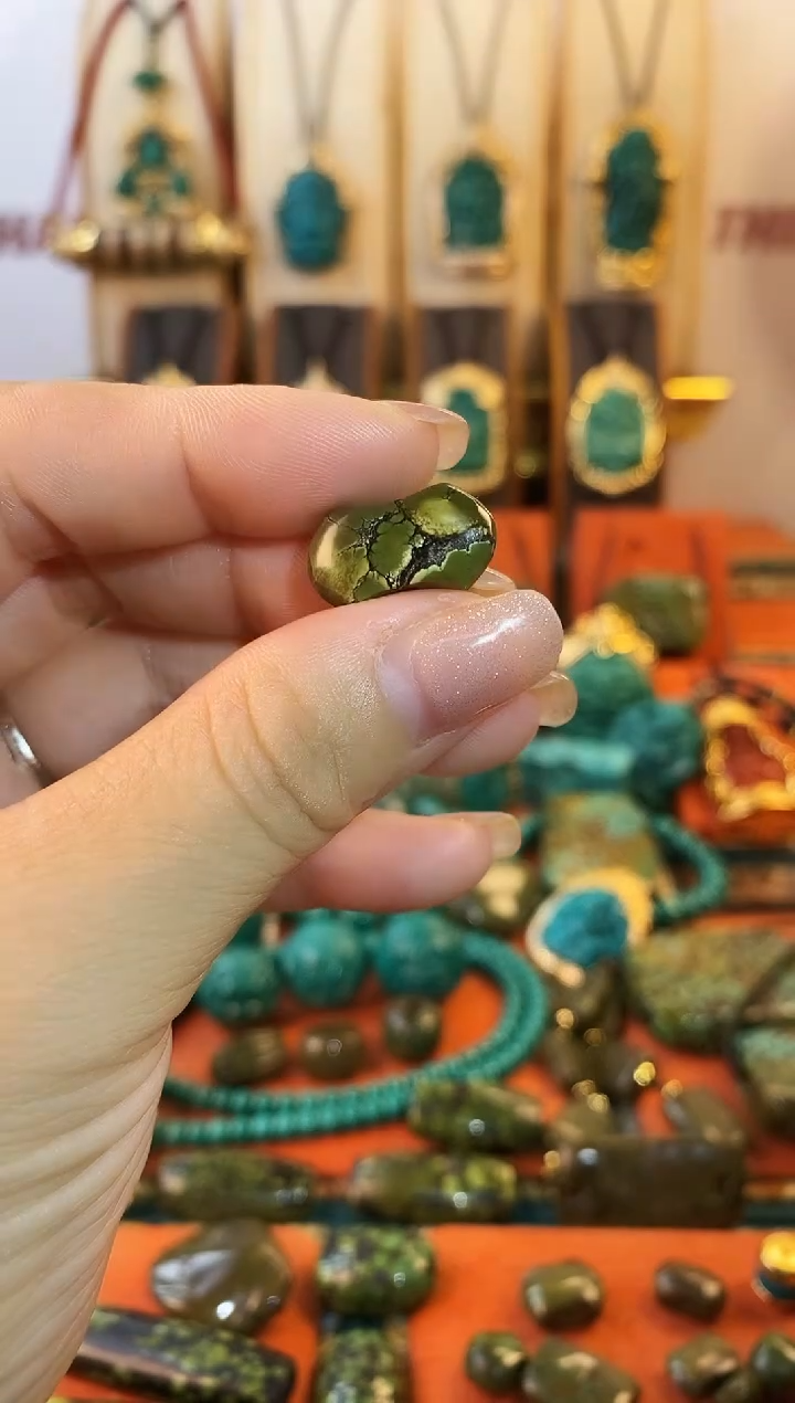 绿松石未镶嵌.网花 侧挂 