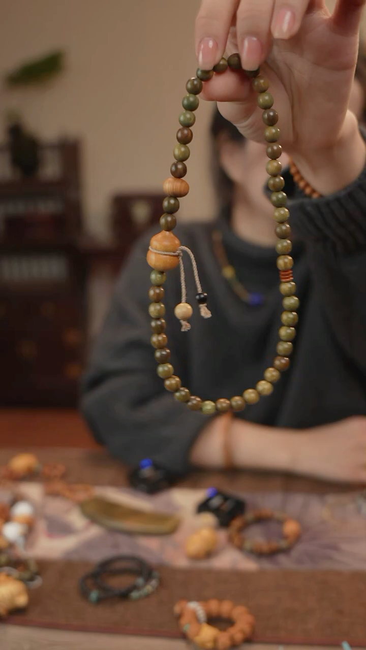 维腊木（绿檀）无事牌福禄双全