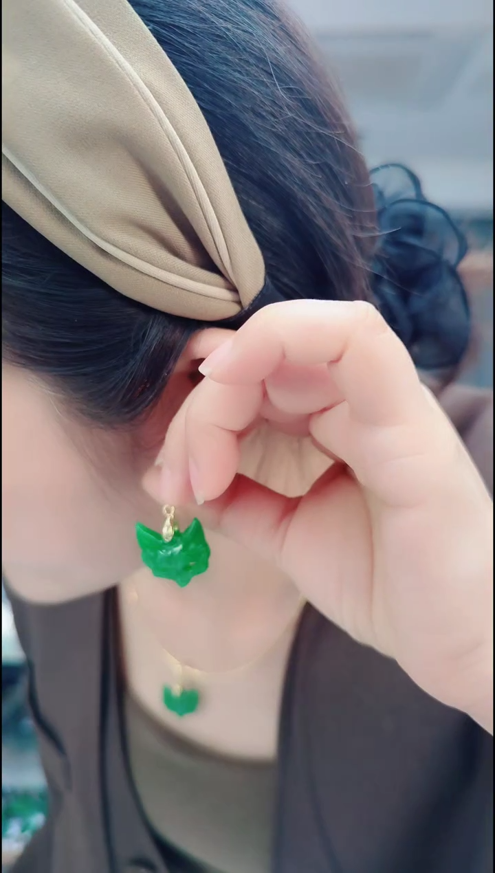 颈饰合金石英质玉04120单个九尾