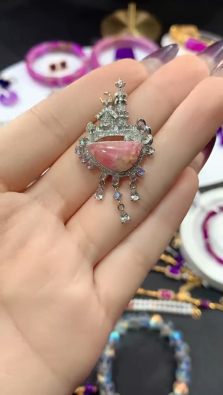 苏纪石（舒俱来）18K金镶嵌.吊坠