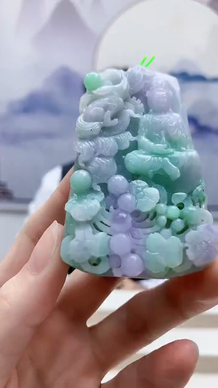 未镶嵌定制翡翠5176ry-毛货挂件36