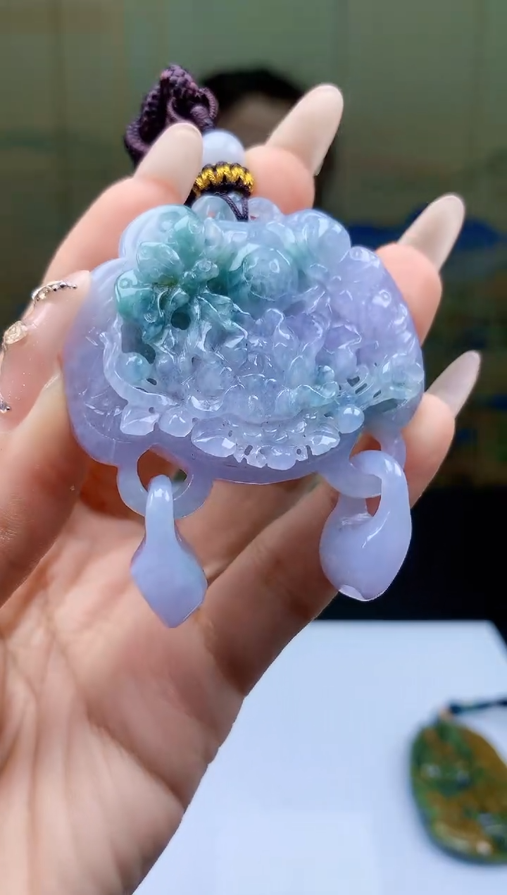 【闪购商品】定制翡翠未镶嵌4902ty-毛货挂件75