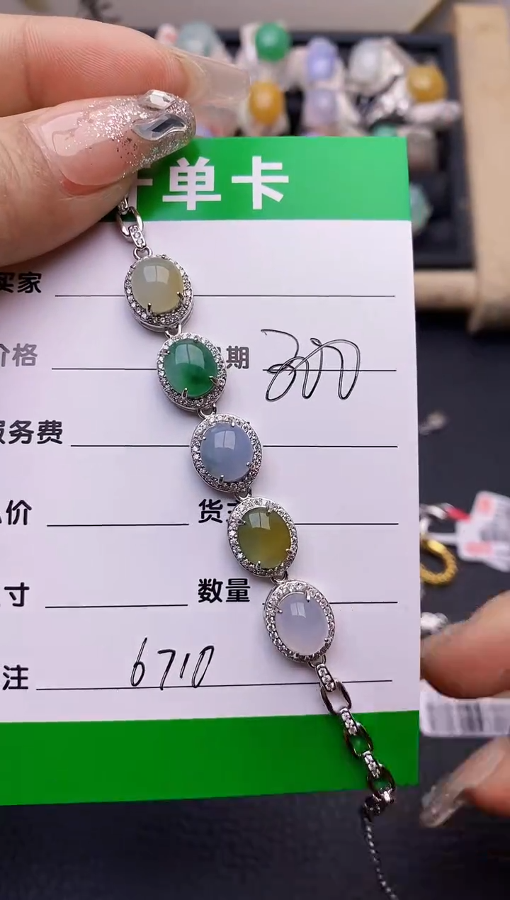 【闪购商品】翡翠戒指银S925镶嵌6710