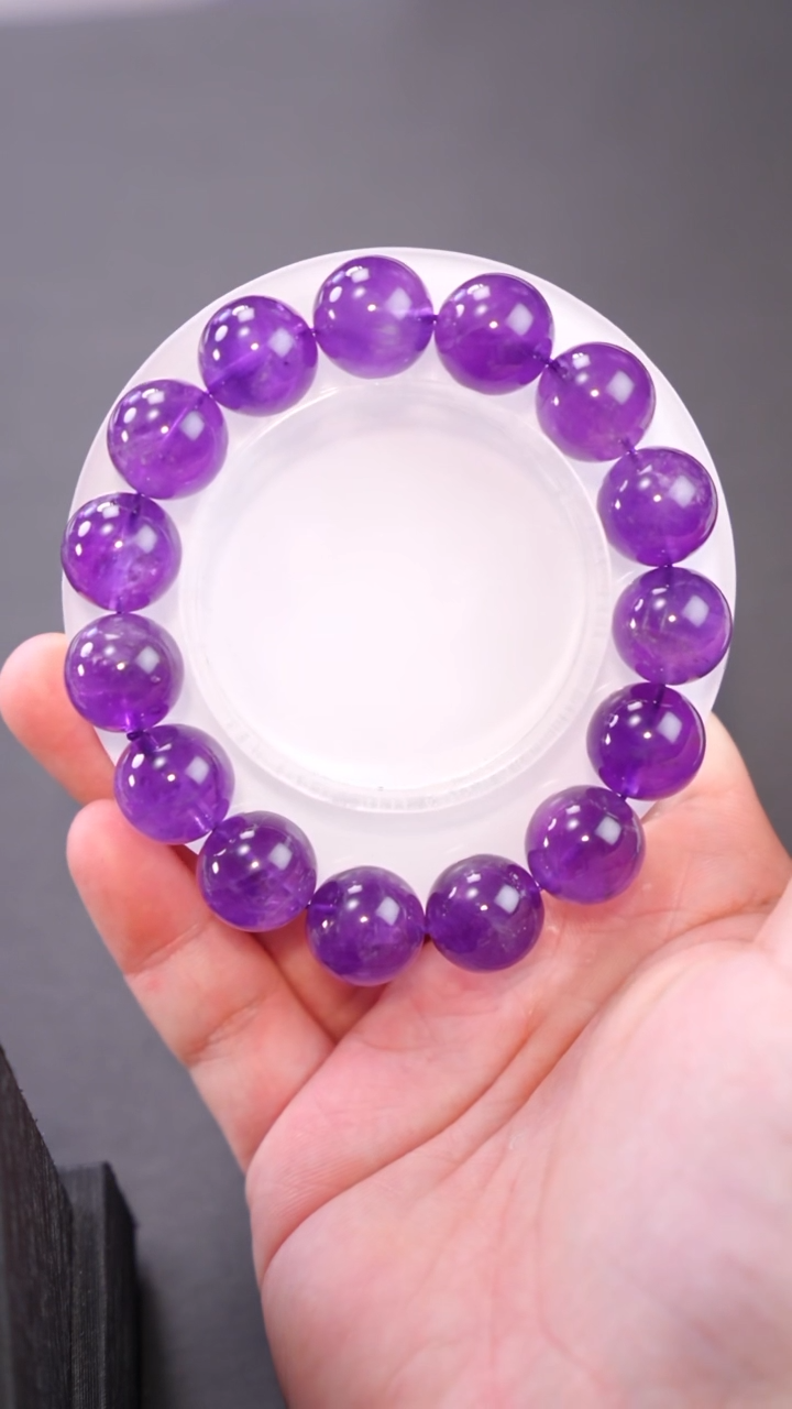 【闪购商品】水晶单圈未镶嵌Q050乌拉圭紫水晶单圈14mm