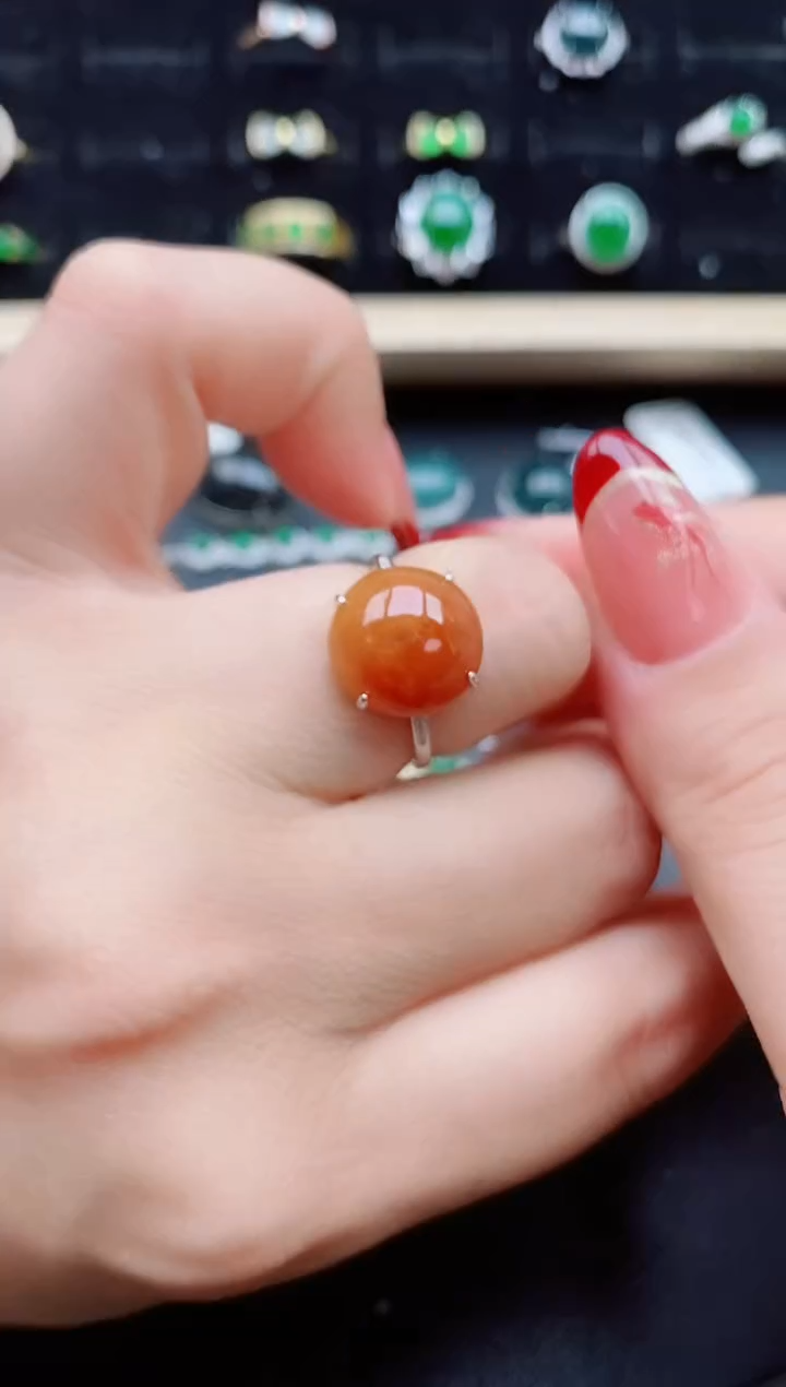 【闪购商品】翡翠戒指银S925镶嵌12121