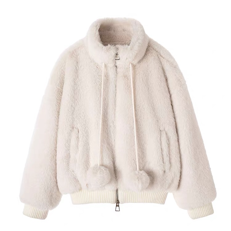 【奶绒云屿】立领短款常规款冬季意式短外套宽松保暖上衣加绒C1949