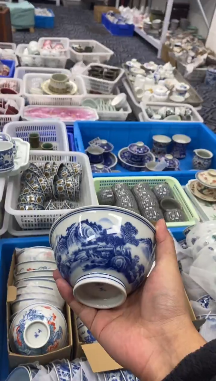 摆件陶景德陶瓷茶具餐具饭碗口径12.5