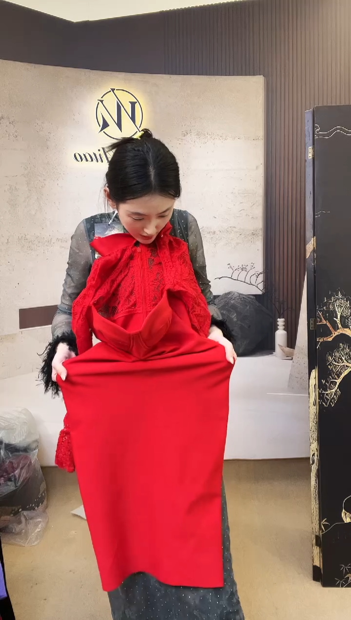 蕾丝绷带裙-S码   