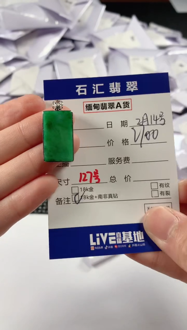 【闪购商品】翡翠颈饰18K金镶嵌11111111